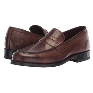 Frye Murray Penny Brown Washed Dip Dye Loafer